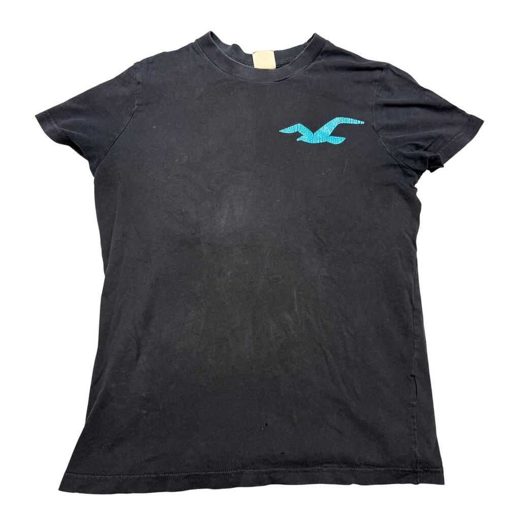 Hollister Teal Seagull Logo Cotton Men’s Small Y2K Beach Surf Casual